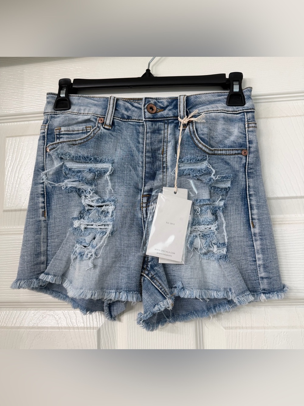 NWT Special A Distressed Denim Jean Shorts Small